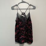 IRO ‎ Dasher Floral Lace Cami Top Black Red Size 38 Photo 1