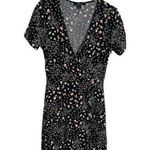 Forever 21  Black Floral Mini Dress XS Photo 0