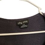 City Chic Long Sleeve Off Shoulder Rib Knit Pullover Lean In Sweater Gray 16 Photo 5