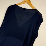 Lucky Brand NWT  Embroidered Top Blouse Sz XL Blue Western Aztec Flowy Tank Photo 12