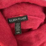 Eileen Fisher Turtleneck Sweater Sz LG 100% Merino Wool Red Holiday Dressy Photo 8