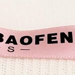 Korean Style White Pearl Button Lace Trim Long Sleeve Knitted Blouse Top Photo 2