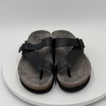 Mephisto Womens Helen Plus Sandal Size 36 US 6 Black Nubuck Leather Thong Slide Photo 2