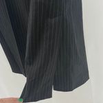 & Other Stories New Split Hem Wool Blend Pinstripe Pants Black Size 6 Photo 6