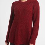 Athleta NWT  Sierra Crew Wool Blend Sweater Red Black Size Large Photo 0