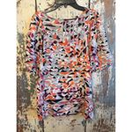 Loft  Women’s Short Sleeve Geometric print blouse Small Photo 3
