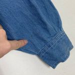 Vintage Solutions Chambray Denim Fall Halloween Scarecrow Pumpkin Button Up Sz M Blue Size M Photo 3