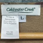 Coldwater Creek  Floral‎ Bell Sleeve Boho Blouse Square Neck Romantic Top Size L Photo 3