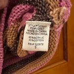 Entro Pink and Brown Striped Ruffle Sweater Photo 3