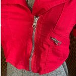 Size S//Vintage 90s Gorpcore Style Cropped Red Zip Up Photo 3