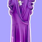 Catherine Malandrino Purple Lilac Ruffled Sleeve Dress Size M Photo 1