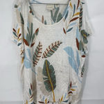 Cynthia Rowley  100%‎ Linen Colorful Too Women 2X Tropical Vacation Beach Photo 0