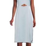 Sam Edelman  Cutout Satin Slip Dress Steel Blue 6 NWT Photo 0