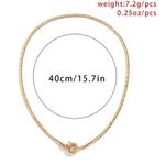 18K Gold Plate Snake Necklace Charm Pendant Holder Stainless Steel jewelry Photo 6