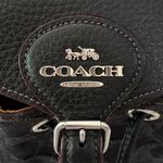 Coach NWT  Amelia Black Denim Mini Convertible Backpack Crossbody - Style CP106 Photo 14