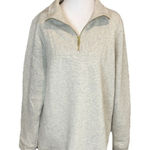 Croft & Barrow Women's  Sweater Size Large Grey Quarter Zip Pullover Zip NWOT Photo 0