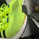 Adidas Neon Green Athletic Shoes with Black Stripes Photo 10