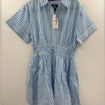 J.Crew  Elena mini shirt-dress in striped cotton poplin Photo 5