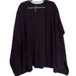 ALLSAINTS  Traveling Rib Knit Ruana Wool Blend Sweater Cardigan ONE SIZE PLUM Photo 2