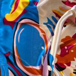 VTG RETRO Abstract Multicolor artwork Square oversized silky scarf 35’/35’ Multiple Photo 9
