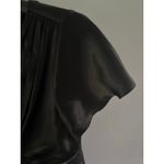 MSK Women's‎ Black Polyester V Neck Rhinestone Short Sleeve Dress Blouse Size L Size L Photo 4