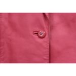 Carlisle Vintage Leather Coat Womens 4 Single Button 80's Pink Collar Jacket Photo 8