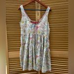 Anthropologie Fleur Wood Sheer Multicolored Paisley Babydoll Mini Dress whimsical Y2K - Small Photo 1