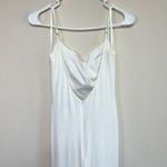 La Femme White Low V Back Jersey with Train Gown Dress 2 30458 Photo 5