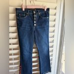 Veronica Beard  Carolyn 10" Baby Boot Snap Trim Fray Button Fly Boho Crop Jean 29 Photo 3
