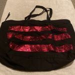 Victoria's Secret Extra Large Pink Sequins Logo ZIP Up Travel Beach TOTE BAG Photo 1
