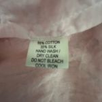 Floral Silk Blend Peasant Blouse with Lace Detail Red Size M Photo 8