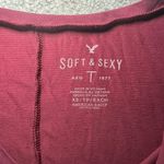 American Eagle Maroon Flowy Tee Size XS Photo 2