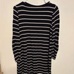 Soma  Black and Gray Striped Pajama Top Photo 6