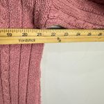 Sag Harbor Vintage Sag Harbour Silk Tunic Sweater Women 1X Pink Cable Knit Fisherman Preppy Photo 6