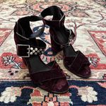 Rebecca Minkoff Velvet Studded Ankle Strap Block Heels Size 7.5 Photo 1