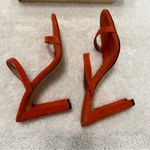 BCBGeneration  Whitney Suede Mule Heel Sandals Red 7 Photo 6