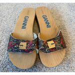 Ganni  X Dr. Scholl's Original Clog Sandals Size 10‎ Floral Beet Red Retro Photo 3