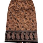 Briggs New York Vintage 80s Briggs Plus Size Brown Tan Maxi Skirt Size 14/16 Photo 0