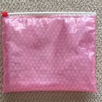 Glossier Bubble Pink Zipper Cosmetic Bag Pouch Slide Closure Like New 10.5” x 9” Photo 0