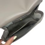 Donna Karan Malverne Leather Suede Crossbody Bag In Cloud Grey Gold Photo 9