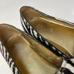 Prada  Zebra Print Calf Hair Espadrilles Slip On Platform Open Toe Shoes 39 9 Photo 11