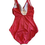 Jantzen  red & white polka dot one piece wrap style swimsuit 
retro 50s style Photo 3