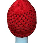 Black & Red Knit Beanie Hat Women’s One Size Accessory Warm Comfortable Design! Photo 2