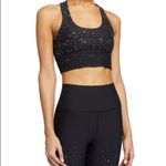 Betsey Johnson Black Sports Bra XS Longline Sparkle Glitter Low Impact NEW Photo 4