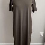 Eileen Fisher Olive Tee Shirt Midi Dress Photo 0