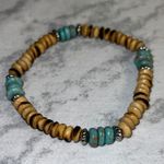 Women’s Stretchy Boho Surfer Hippie Bracelet 11* 43025 Green Photo 0