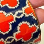 Mud Pie geometric orange and blue cuff bracelet Photo 2