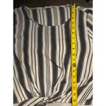 Altar'd State Altar’d State Cropped Ruffle Sleeve Striped Top L Tie Front Nautical Costal Photo 9