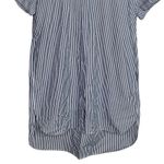 ZARA  Skipper Stripped Collared Cuffed Short Sleeve Button Coverup Shirt Dress S Photo 3