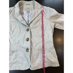 LL Bean Blazer Womens Size‎ 8 Button Front Neutral Beige Career Business Jacket Tan Photo 10